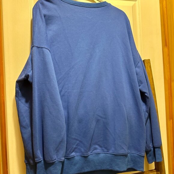 Blue Crewneck Casual Sweatshirt Pullover L - Picture 2 of 2